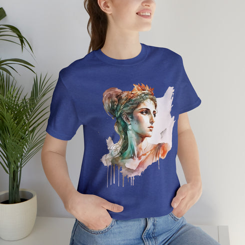 Greecian Goddess in Watercolor - Short Sleeve Tee